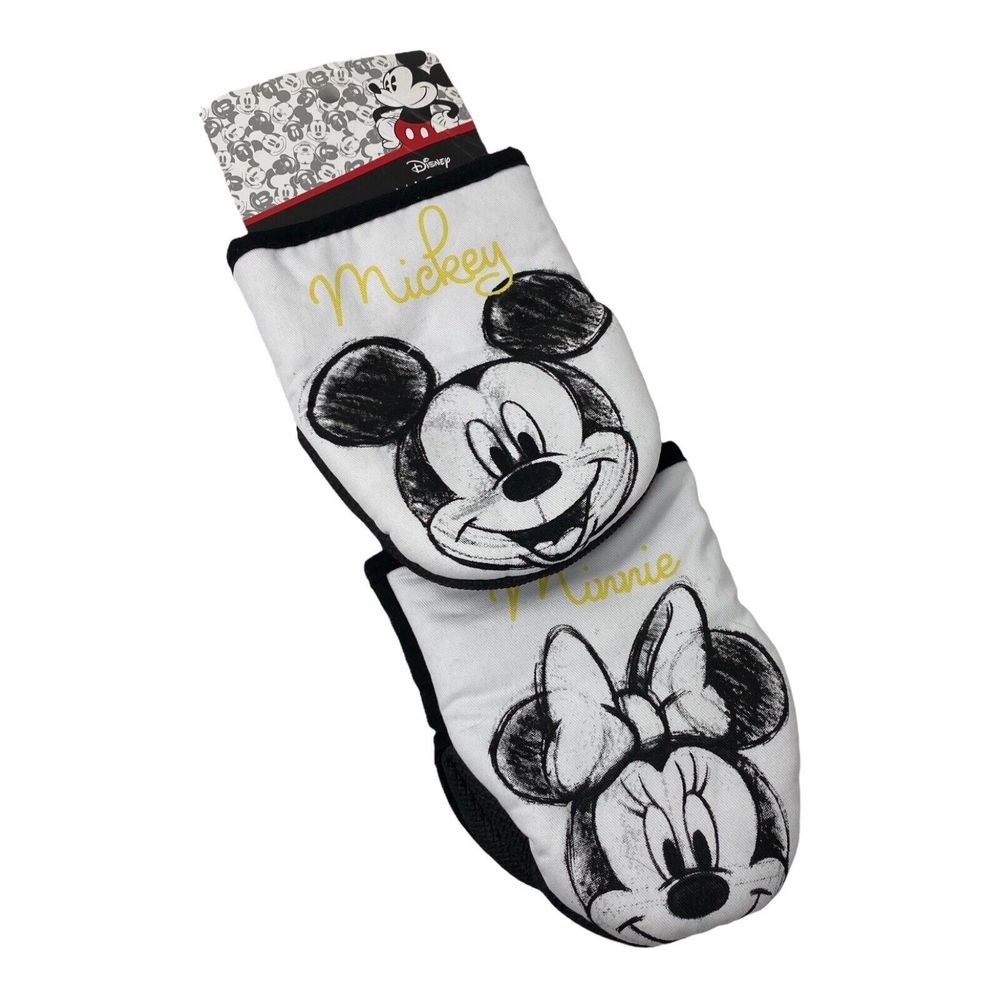 Minnie Mickey Mouse Mini Oven Mitts Couple Love Anniversary Wedding Bow
